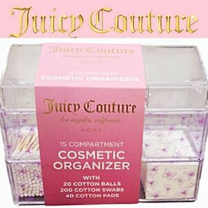 Juicy Couture Home Signature Logo Butterfly 15-Compartment Cosmetic Organizer
